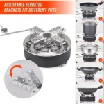 Toby’s 18000W Titanium Alloy Portable Picnic Camping Stove Windproof Design Gas Cooking Burner with Piezo Ignition & Carry Case Collapsible Stove Burner for Outdoor Backpacking/Hiking/Picnic - Image 2