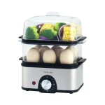 Green Lion 3-Tier Egg Cooker | Vegetable Steamer 500W - Gray - Image 2