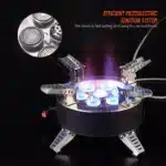 Toby’s 18000W Titanium Alloy Portable Picnic Camping Stove Windproof Design Gas Cooking Burner with Piezo Ignition & Carry Case Collapsible Stove Burner for Outdoor Backpacking/Hiking/Picnic - Image 3