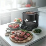 Porodo Lifestyle Quick Flip 3-In-1 Air Fryer | Grill | Hot Pot 4.5L - Black - Image 4