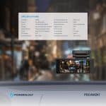 ⁦كاميرا داش كام باورولوجي للتسجيل المزدوج، ميكروفون ومكبر صوت مدمج، زاوية عرض 150° لأربع حارات، اكتشاف التصادم، شاشة عريضة مقاس 3.16 بوصة، تصميم مُسجل ببراءة اختراع، تسجيل حلقي، مراقبة موقف السيارات، منفذ شحن من النوع C، تنسيق فيديو MP4 وتنسيق صور JPG - اللون أسود.⁩ - الصورة ⁦3⁩