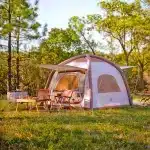 ⁦خيمة تخييم توبي القابلة للنفخ 02 مع مضخة، خيام تخييم فاخرة تتسع من 4 إلى 6 أشخاص، سهلة التركيب، خيمة خارجية مقاومة للماء والرياح من أكسفورد، خيمة فاخرة مع نوافذ وأبواب شبكية⁩ - الصورة ⁦2⁩