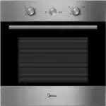 ميديا فرن غاز مدمج 60 سم، سعة 65 لتر، مع مشواة، باب زجاجي كامل من 3 طبقات، قفل امان للاطفال، ضمان لمدة عام 65QME65006