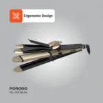 Porodo Lifestyle 4 Style Hair Iron - Black - Image 3