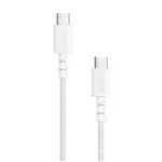 كابل Anker A8032H21 PowerLine Select+ بطول 3 أقدام من نوع USB-C إلى USB-C، لون أبيض