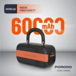 Porodo Sway 60000mAh Power Bank with Built-In LED Lighting - Black - Image 5