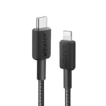 كابل أنكر 322 من USB-C إلى Lightning [مضفر] بطول 3 أقدام | أسود