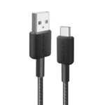 Anker 322 USB-A to USB-C Cable 3Ft Nylon- Black and White