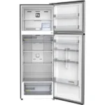 ⁦ثلاجة ميديا ببابين وفريزر علوي بسعة اجمالية 580 لتر MDRT580MTE46، ثلاجة فريزر ببابين مانعة لتكوين الثلج مع مستشعر ذكي وتحكم في الرطوبة، اكتيف سي فريش، تدفق هواء متعدد، تحكم الكتروني، فضي، كبير⁩ - الصورة ⁦2⁩