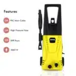 Geepas GCW19027 High Pressure Washer | 135BAR Powerful Cleaning Machine with 3000W Motor | 5M Hose & Cable | Detergent Bottle | Quick Connect System | Aluminium Pump - Image 2