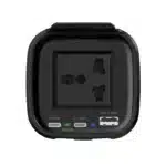 ⁦باورولوجي شاحن سيارة عاكس كهربائي [مخرج تيار متردد 150 واط]، بي دي 30 واط وكيو سي [2 × USB-C، USB-A]، شحن سريع مع تصميم فريد يناسب الكوب، للابتوب والهواتف الذكية والتابلت والباور بانك والمصباح اليدوي⁩ - الصورة ⁦3⁩