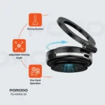 ⁦حامل مغناطيسي Porodo HS05 Vacuseal MagSafe - أسود⁩ - الصورة ⁦2⁩