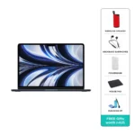 ⁦جهاز ماك بوك إير من أبل مقاس 13 بوصة مزود بشريحة أبل M2 مع معالج ثماني النواة ووحدة معالجة رسومات ثمانية النواة، وذاكرة وصول عشوائي 16 جيجابايت وقرص صلب SSD بسعة 256 جيجابايت، باللون العربي -لون منتصف الليل⁩ - الصورة ⁦3⁩