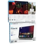 ⁦تلفزيون Powerology 27 بوصة بنظام Android 14، ذاكرة 1 جيجابايت + 8 جيجابايت، بطارية 38400 مللي أمبير، تلفزيون جوجل للاستخدام الخارجي مع حقيبة حمل - أبيض⁩ - الصورة ⁦4⁩