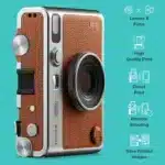 ⁦كاميرا فوجي فيلم إنستاكس ميني إيفو الهجينة للأفلام الفورية - بني (FJI INSTAX MINI EVO BROWN)⁩ - الصورة ⁦5⁩