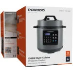 ⁦بوروودو لايف ستايل 1300W طباخ ضغط متعدد الاستخدامات مع مادة عالية الجودة - رمادي⁩ - الصورة ⁦4⁩