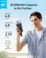 Anker Zolo Power Bank (10K, 30W) with a 5.4-inch (13.7 cm) built-in USB-C cable. - Image 3