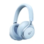 سماعة رأس لاسلكية بلوتوث فوق الأذن من أنكر ساوندكور سبيس ون، لون أزرق