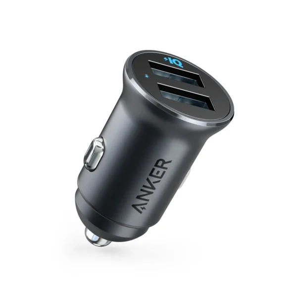 شاحن سيارة ANKER POWERDRIVE 2 ALLOY - أسود