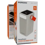Porodo PortaPower 60000mAh Power Bank with Built-In LED Lighting - White - Image 3
