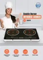 ⁦وقد جيباس الرقمي بالأشعة تحت الحمراء GIC6131 | موقد مزدوج بقدرة 3600 واط⁩ - الصورة ⁦2⁩