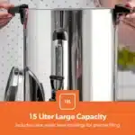 Geepas 15L Stainless Steel Water Boiler GK5219 | 1650W High Performance Electric Hot Water Dispenser| Durable Build - Image 4
