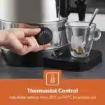 ⁦اية مياه جيباس من الفولاذ المقاوم للصدأ سعة 6.8 لتر GK6154 | موزع مياه كهربائية عالي الكفاءة بقدرة 1500 واط | تصميم متين⁩ - الصورة ⁦2⁩