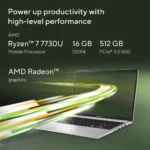 ⁦ابتوب ASUS Vivobook 15 M1502YA-NJ116W بمعالج AMD Ryzen R7-7730U، وذاكرة وصول عشوائي 16 جيجابايت، وقرص تخزين SSD بسعة 512 جيجابايت⁩ - الصورة ⁦2⁩