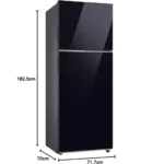 ⁦ثلاجة بفريزر علوي بتصميم فريد ومساحة واسعة RT47CB664622AE باللون الأسود الأنيق⁩ - الصورة ⁦4⁩
