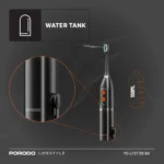 ⁦خيط تنظيف الأسنان المائي وفرشاة الأسنان الكهربائية الصوتية من بورودو لايف ستايل- اسود⁩ - الصورة ⁦4⁩