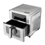 ⁦مقلاة هوائية رقمية مزدوجة التسخين من جيباس GAF37546 سعة 10 لتر | تقنية دوامة الهواء السريع المتقدمة | 10 أوضاع طهي مُعدة مسبقًا | شاشة لمس | مؤقت 60 دقيقة وطهي بدون زيت⁩ - الصورة ⁦3⁩