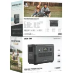 ⁦محطة الطاقة Green Lion PGX1200 مزودة ببطارية ليثيوم فوسفات الحديد (LiFePO4) بسعة 1152 واط/ساعة و45000 مللي أمبير/ساعة - أسود⁩ - الصورة ⁦2⁩