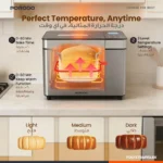 ⁦صانع الخبز الآلي Porodo Lifestyle Khabaz من الفولاذ المقاوم للصدأ مع 25 برنامجًا مسبقًا - أسود⁩ - الصورة ⁦4⁩