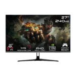 جيم أون, شاشة الألعاب اي سبورتس بحجم 27 بوصة, 240 هرتز, زمن الاستجابه 0.5, اتش دي ام اي 2.1 تدعم سوني 5 - أسود