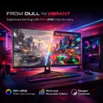 ⁦جيم أون, شاشة الألعاب فئة ايسينشال، مقاس 27 بوصة، بدقة QHD، ومعدل تحديث 120 هرتز، وزمن استجابة MPRT 0.5 مللي ثانية، ومنفذ HDMI 2.1، وتقنية IPS سريعة (تدعم PS5) - أسود⁩ - الصورة ⁦3⁩