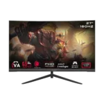 GAMEON GOC27F180VA Pro Series 27" FHD, 180Hz, MPRT 0.5ms, HDMI 2.1, VA Panel Curved Gaming Monitor 3000R 16:9 (Supports PS5) - Black