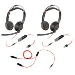 Poly Blackwire 5220 Stereo USB-A Headset, Dual Ear (Stereo) Computer Headset with Boom Mic - USB-A, 3.5 mm to connect to your PC, Mac, Tablet and/or Cell Phone | 80R97AA - Image 4