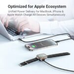 ⁦كيبل شحن سريع ثلاثي الفولت 3 في 1 من براف بقدرة 100 واط، من USB-C إلى USB-C، وشاحن لايتنينج 20 واط وشاحن مغناطيسي لساعة آبل ووتش 2.5 واط،⁩ - الصورة ⁦2⁩