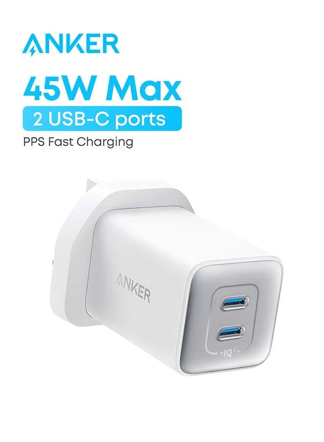 66 انكر شاحن 313 USB C فائق السرعة 45 واط، شاحن سريع بي بي بي اس قابل للطي يدعم الشحن فائق السرعة 2.0 - الصورة 1