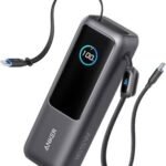 باور بانك 25000 مللي امبير 165 واط مع كيبل عدد 2 مدمجين من انكر Anker Power Bank 25k 165w Built In And Retractable Cables