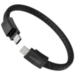 كابل سوار معصم من نوع Porodo USB-C إلى Lightning بمشبك فولاذي مغناطيسي
