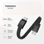 ⁦كابل سوار معصم من نوع Porodo USB-C إلى USB-C بمشبك فولاذي مغناطيسي⁩ - الصورة ⁦3⁩
